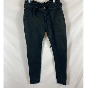 Six-Denim Tie Waist Black Jeans size small